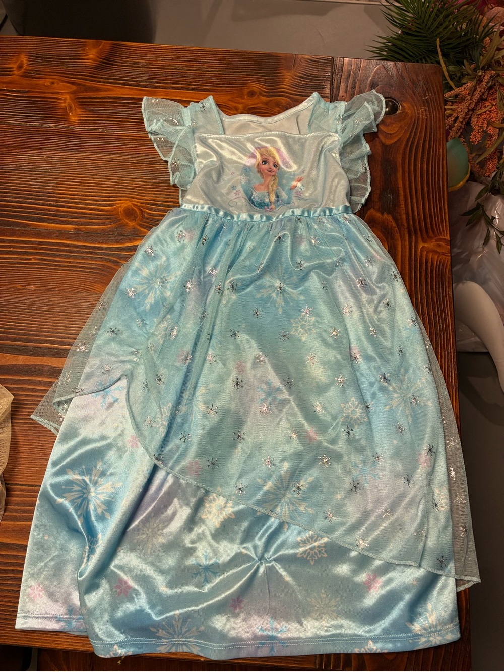 Girls Light Blue Princess Frozen Elsa Costume Dress